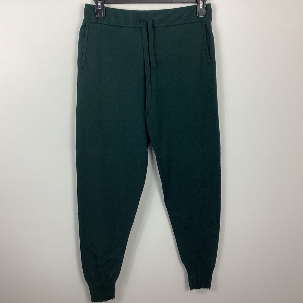Minnie Rose Cotton Cashmere Blend Frayed Joggers Size Medium